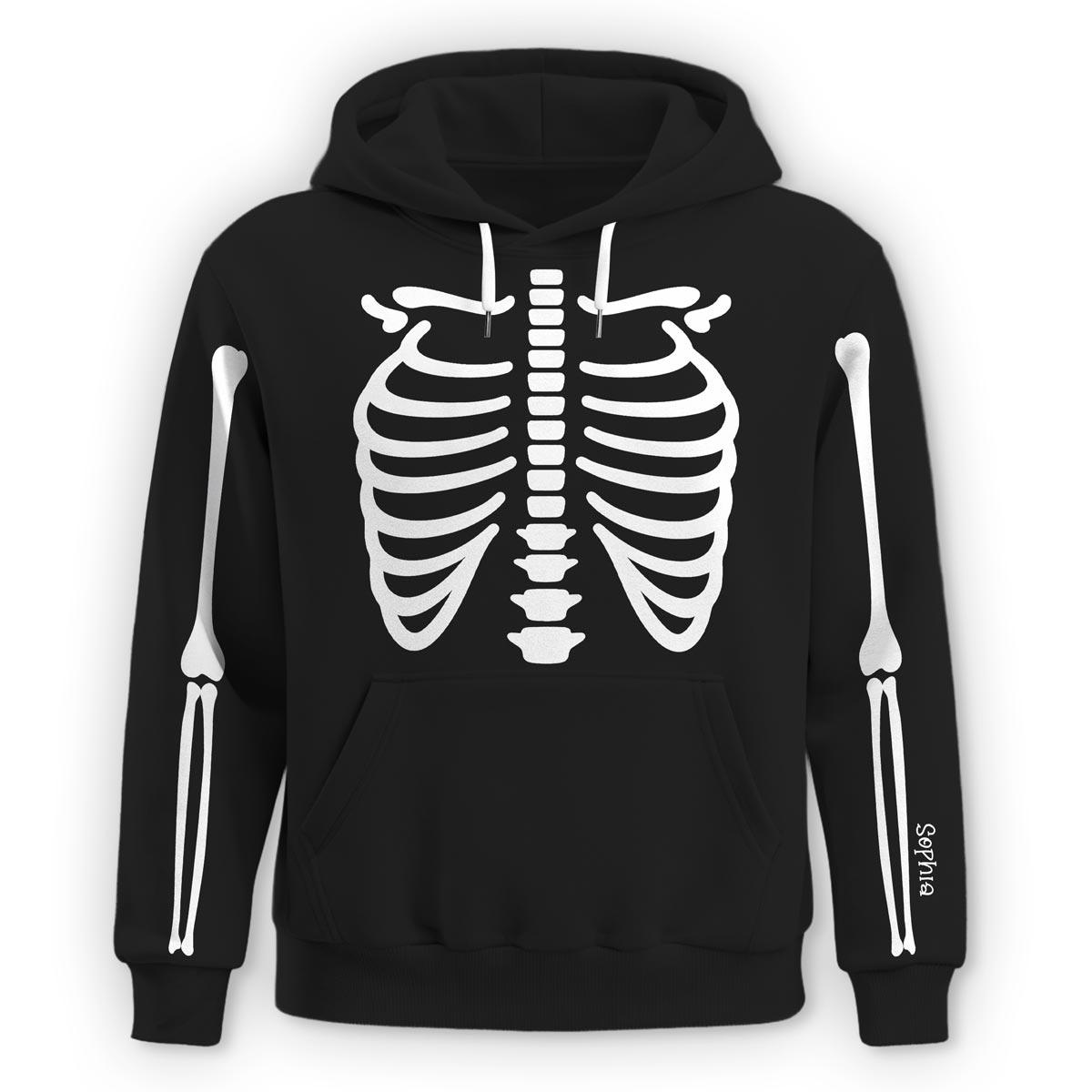 Halloween Skeleton Bones Personalized Hoodie, Perfect Halloween Costume