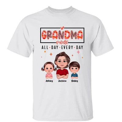 Mom Grandma Mode All Day Every Day Personalized Shirt