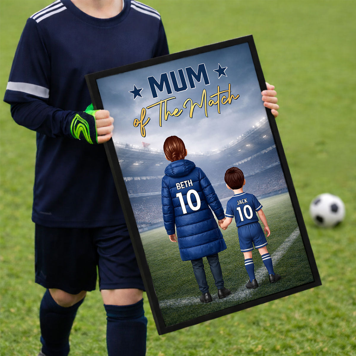 Mum Of The Match Football - Personalised Poster - Gift For Mum