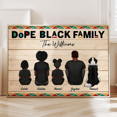 African American Dope Black Family Personalized Poster