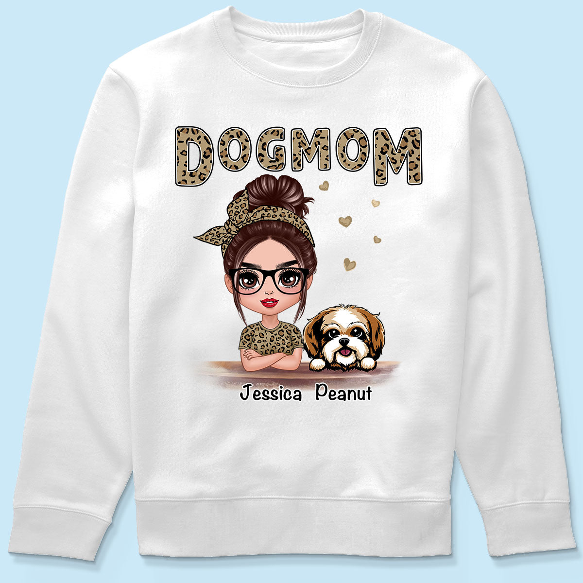 Leopard Shirt Doll Dog Mom Personalized Shirt
