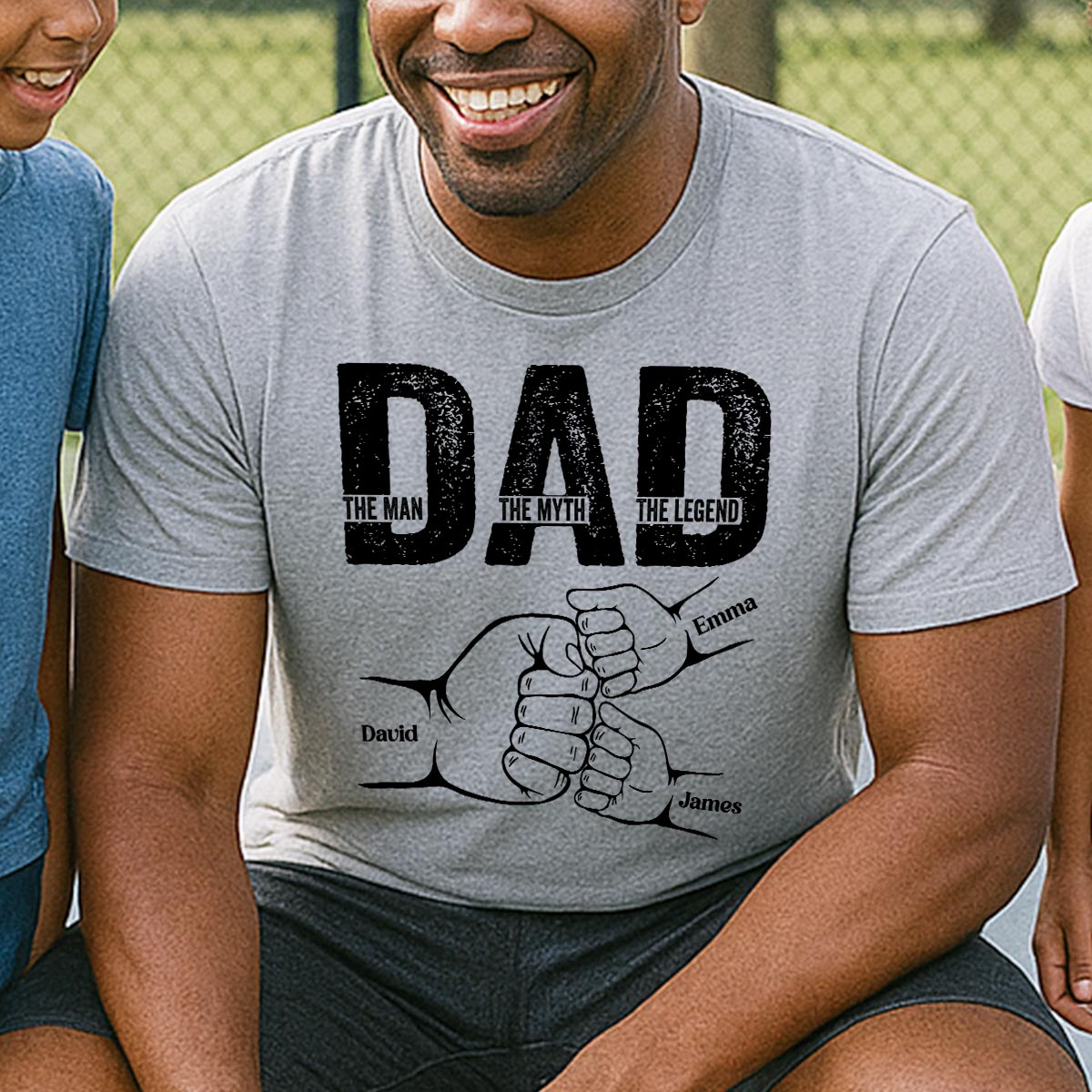 Dad The Man The Myth The Legend Fist Bump Personalized Shirt