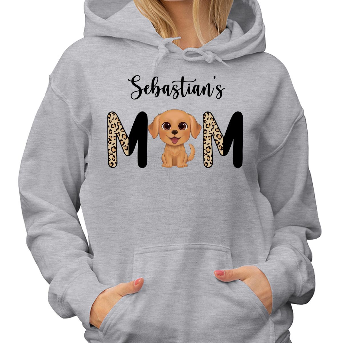 Half Leopard Pattern Dog Mom Watercolor Cute Dog Personalized Shirt