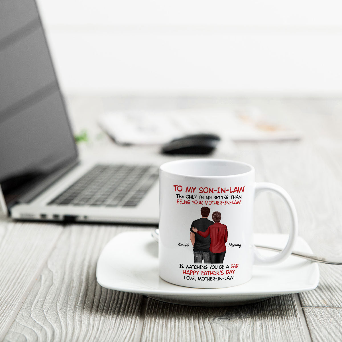 To My Son-In-Law From Mother-In-Law Happy Father‘s Day Personalized Mug