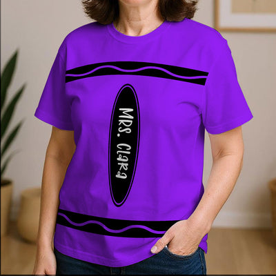 Crayon Theme Personalized Group Matching Shirt, Halloween Costume For Teachers