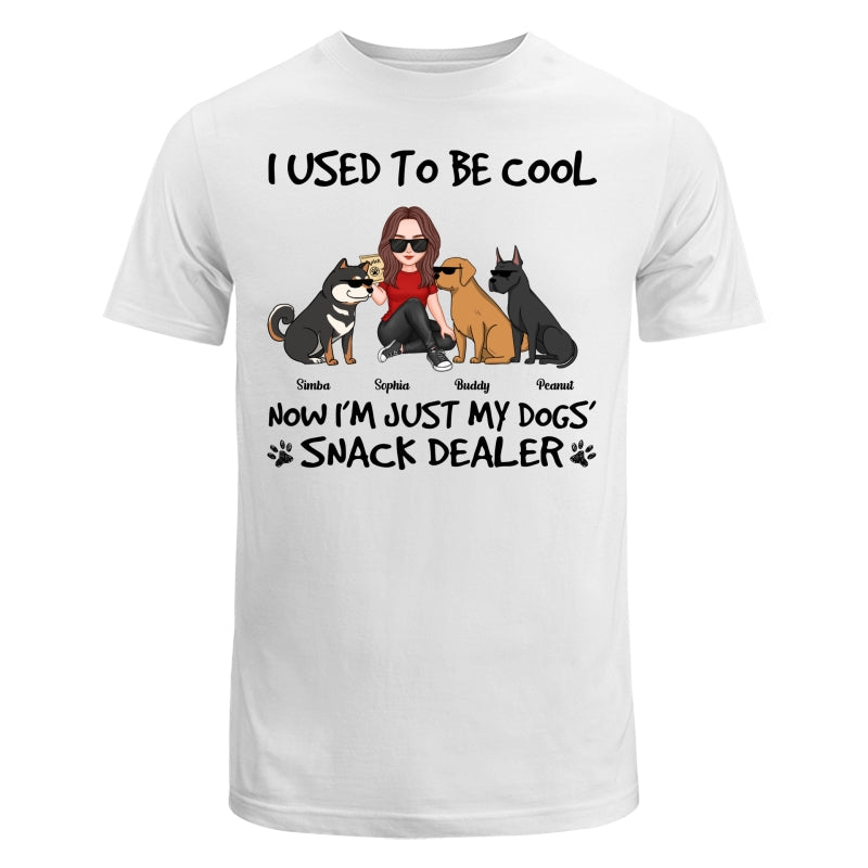 Used To Be Cool Now Dogs‘ Snack Dealer Cute Woman & Funny Dog Personalized Shirt