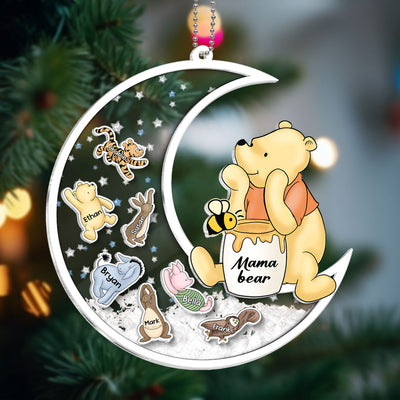 Mama Bear Grandma Bear Cute Character Personalized Shaker Ornament, Christmas Gift For Grandma, Granddaughter, Grandson