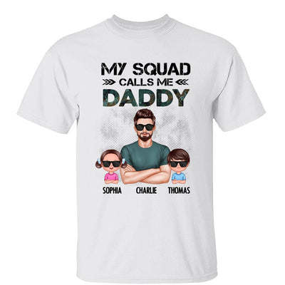 My Squad Calls Me Dad Grandpa Cool Man & Doll Kids Personalized Shirt