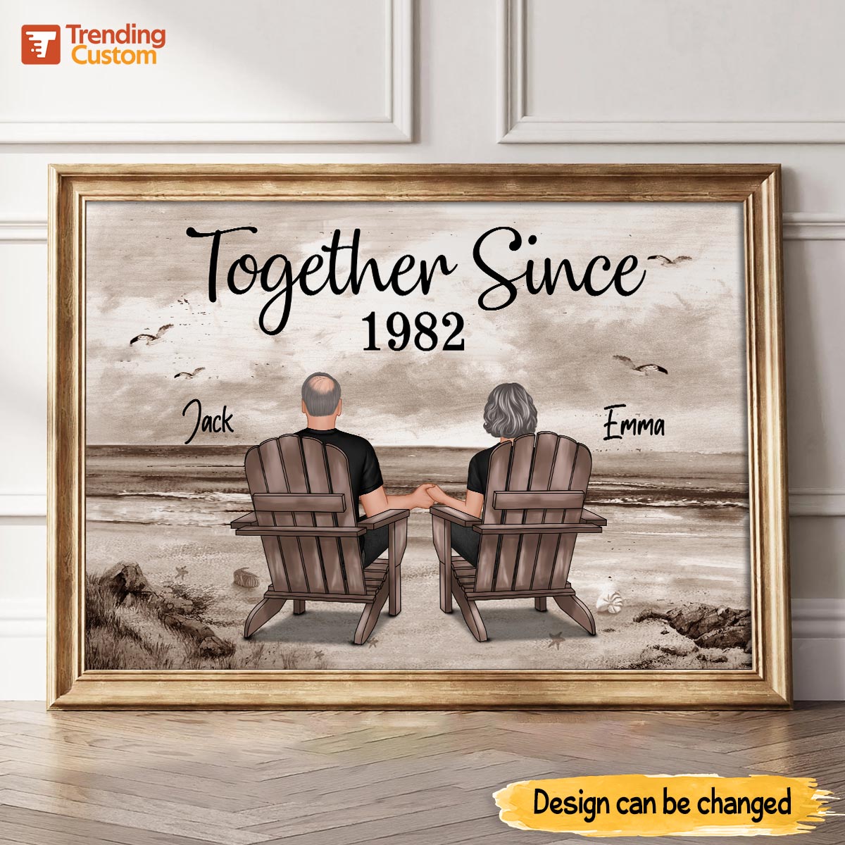 Eternal Love You & Me We Got This Beach Landscape Retro Vintage - Personalized Poster - Gift For Couple, For Him, For Her, Heartfelt Anniversary Gift, Wedding Gift, Birthday Gift