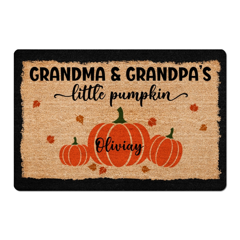 Grandparents Little Pumpkins Welcome Personalized Doormat