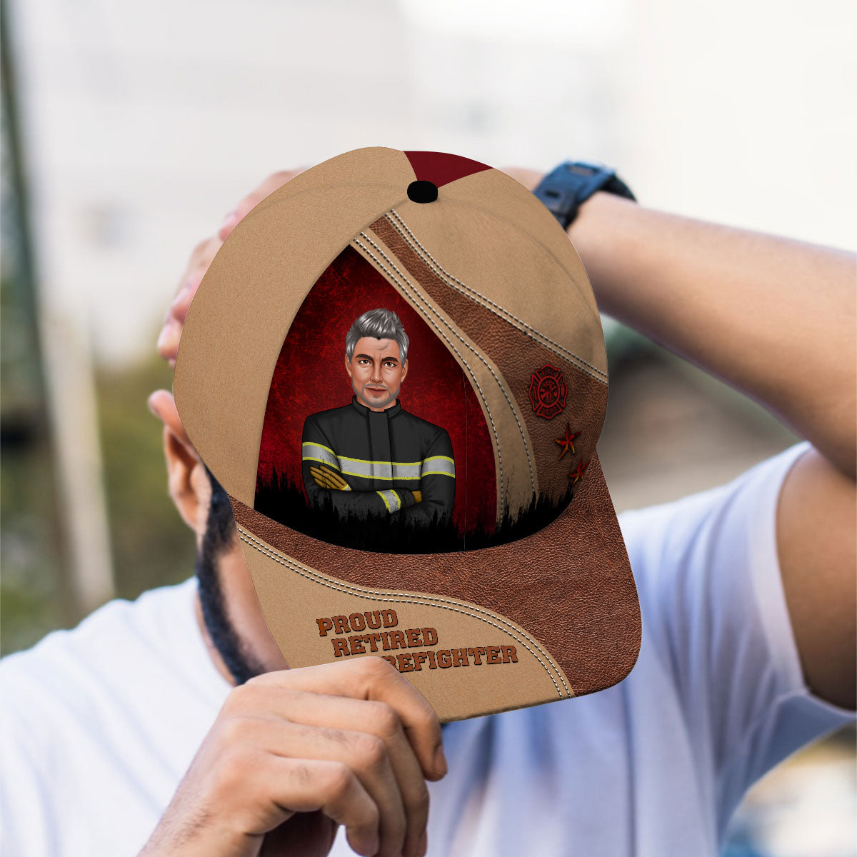 Proud Retired Firefighter Personalized Classic Cap