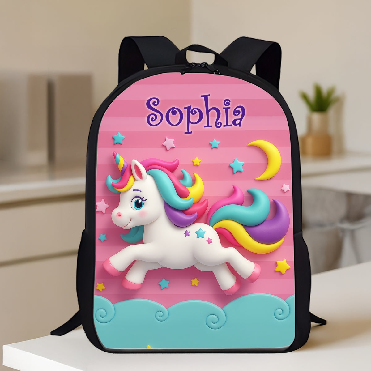Preppy Back to School Personalized Backpack, Dinosaur Mermaid Sports Unicorn Theme, Available in 6 Designs