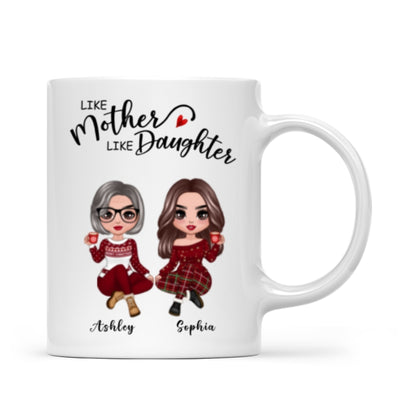 Doll Like Mother Like Daughters Christmas Personalized Mug