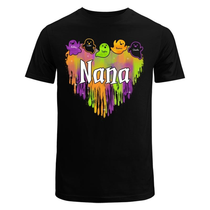Halloween Grandma Melting Heart Boo Grandkids Names Personalized Shirt