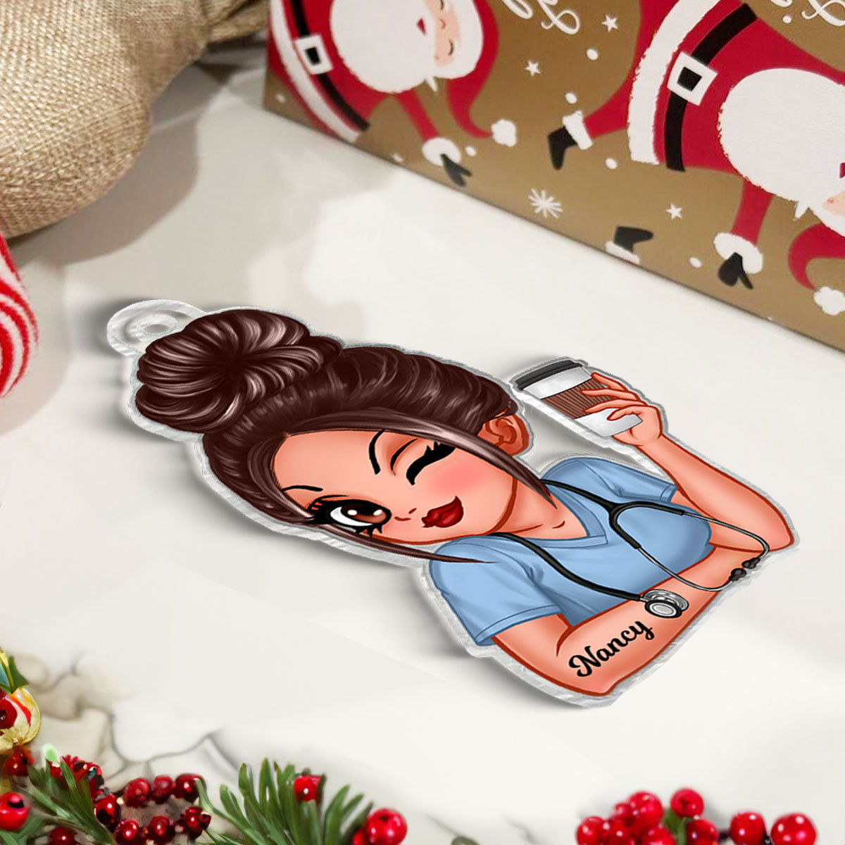Nurse Personalized Acrylic Ornament, Christmas Gift For Nurses