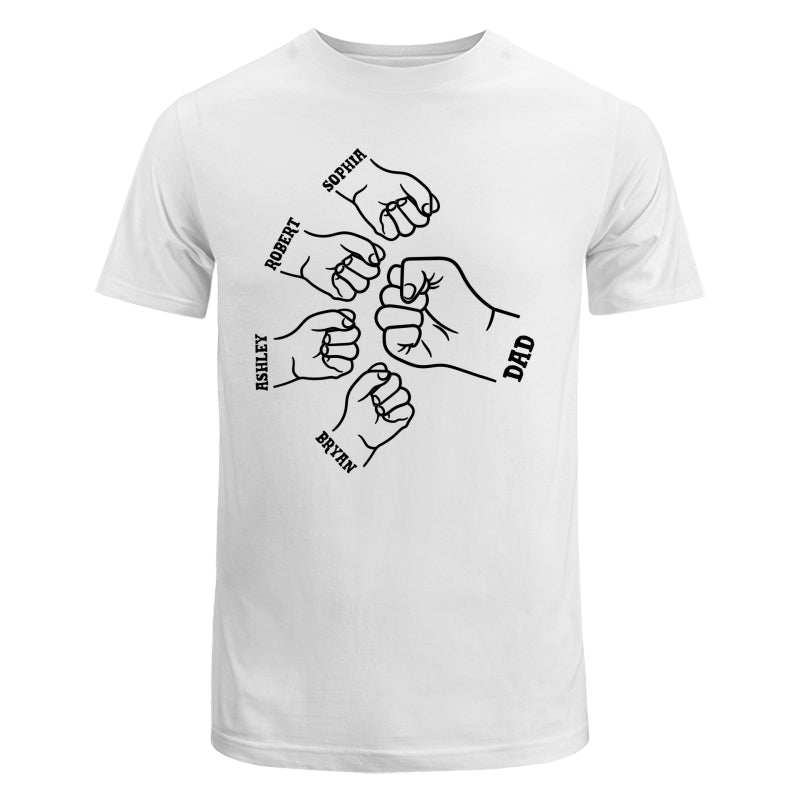 Dad Grandpa And Kids Hands Outline Personalized Shirt