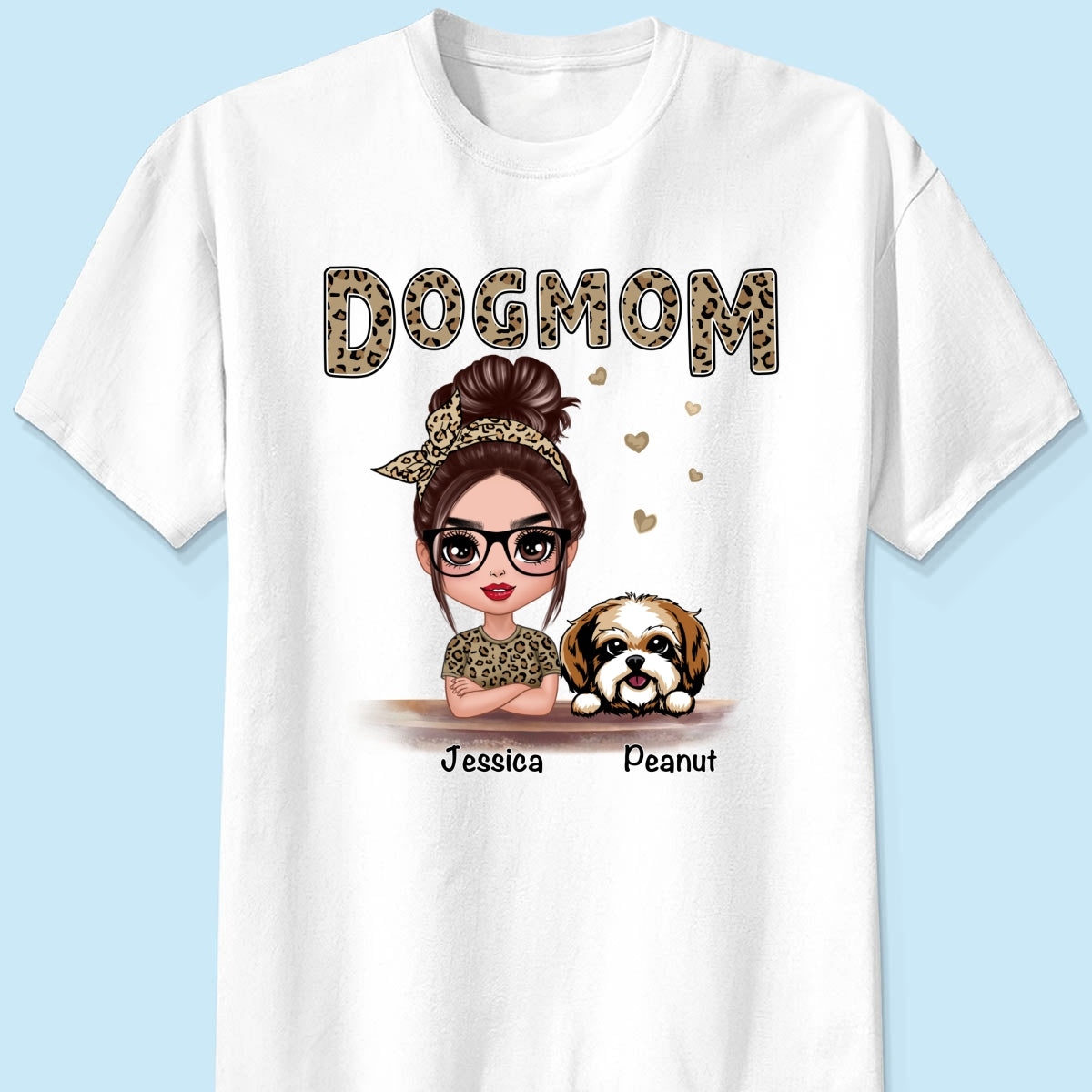Leopard Shirt Doll Dog Mom Personalized Shirt