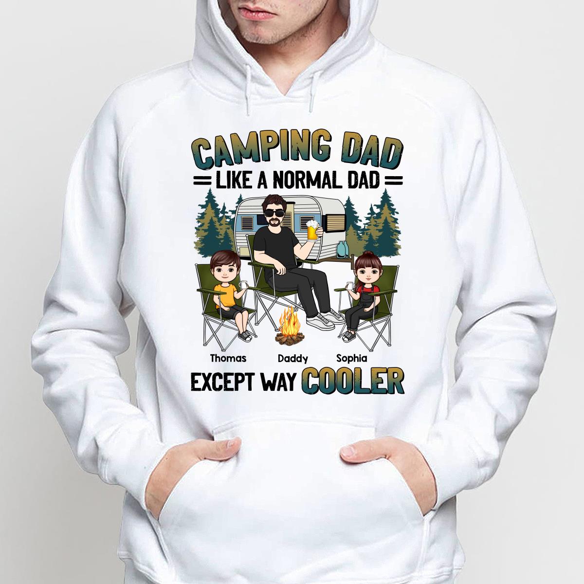 Camping Dad Man And Kids Personalized Shirt