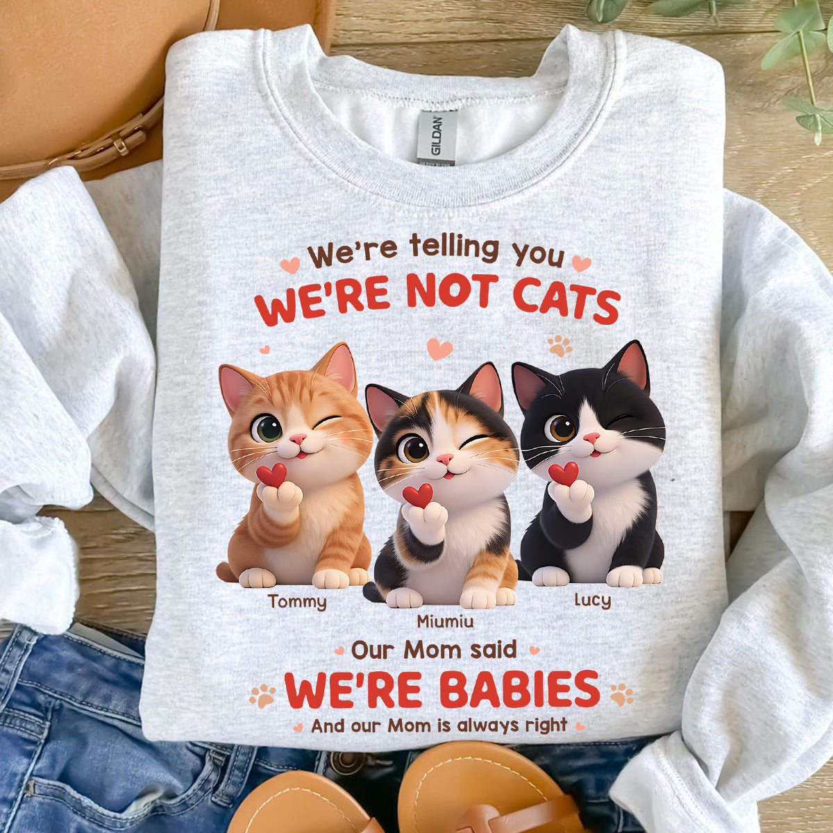 I'm Telling You I'm Not A Cat - Personalized Shirt - Sentimental Gift for Cat Moms