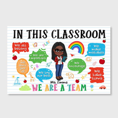 Adorable Teacher Personalized Poster, Gift For Teacher, Appreciation Gift, Back To School, Teacher Classroom Decor