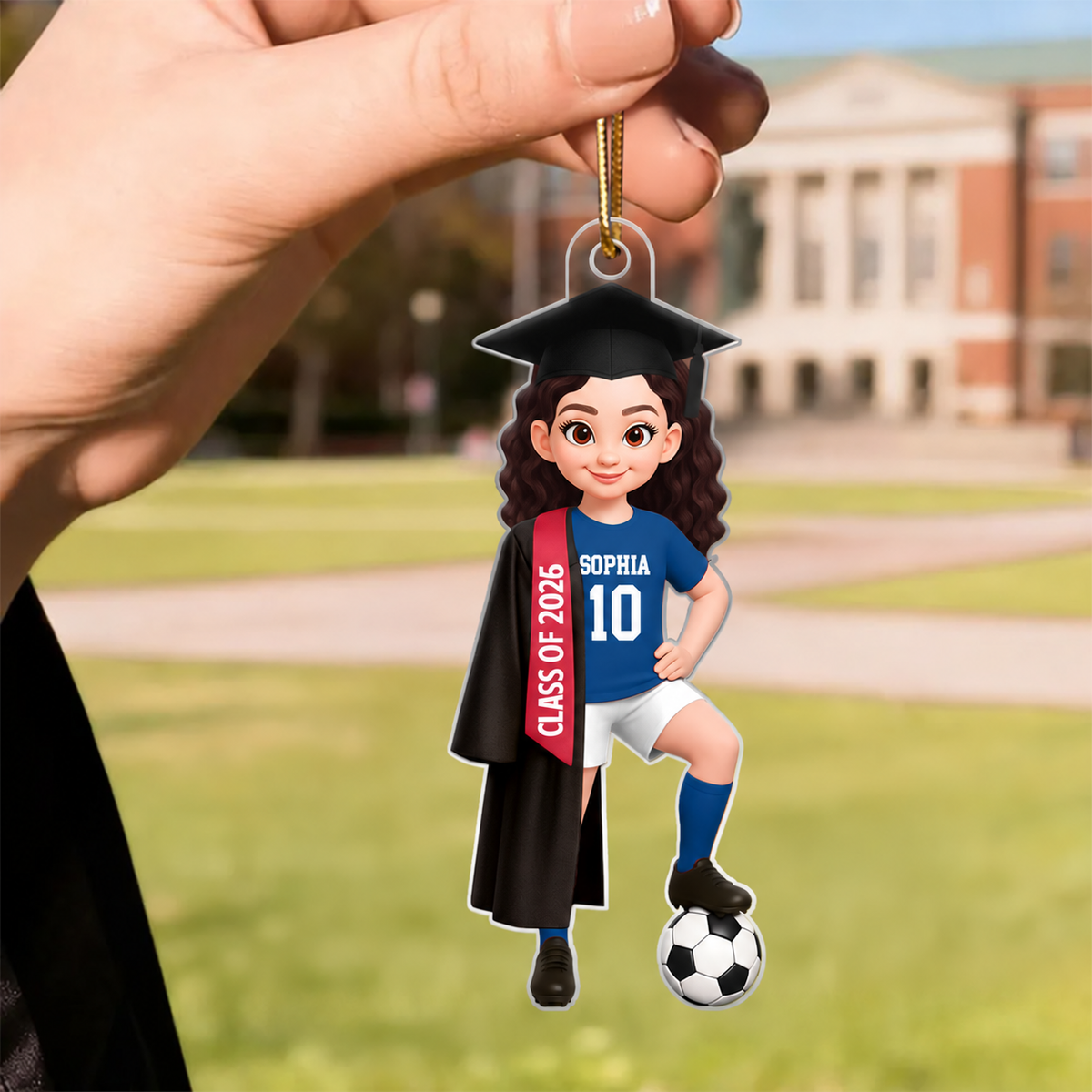 Soccer Boy Girl Senior Graduation - Personalized Acrylic Ornament - Christmas Gift For Son Daughter Grandson Granddaughter