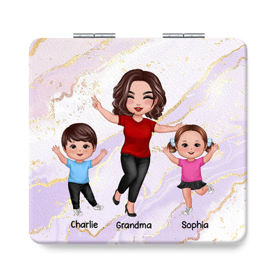 Best Grandma Mom Ever Personalized Square Compact Mirror