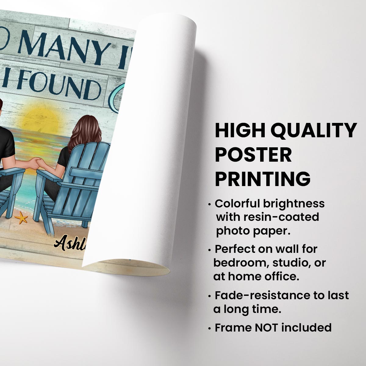 I Found You & You Found Me Personalized Poster, Couple Gift for Him Her