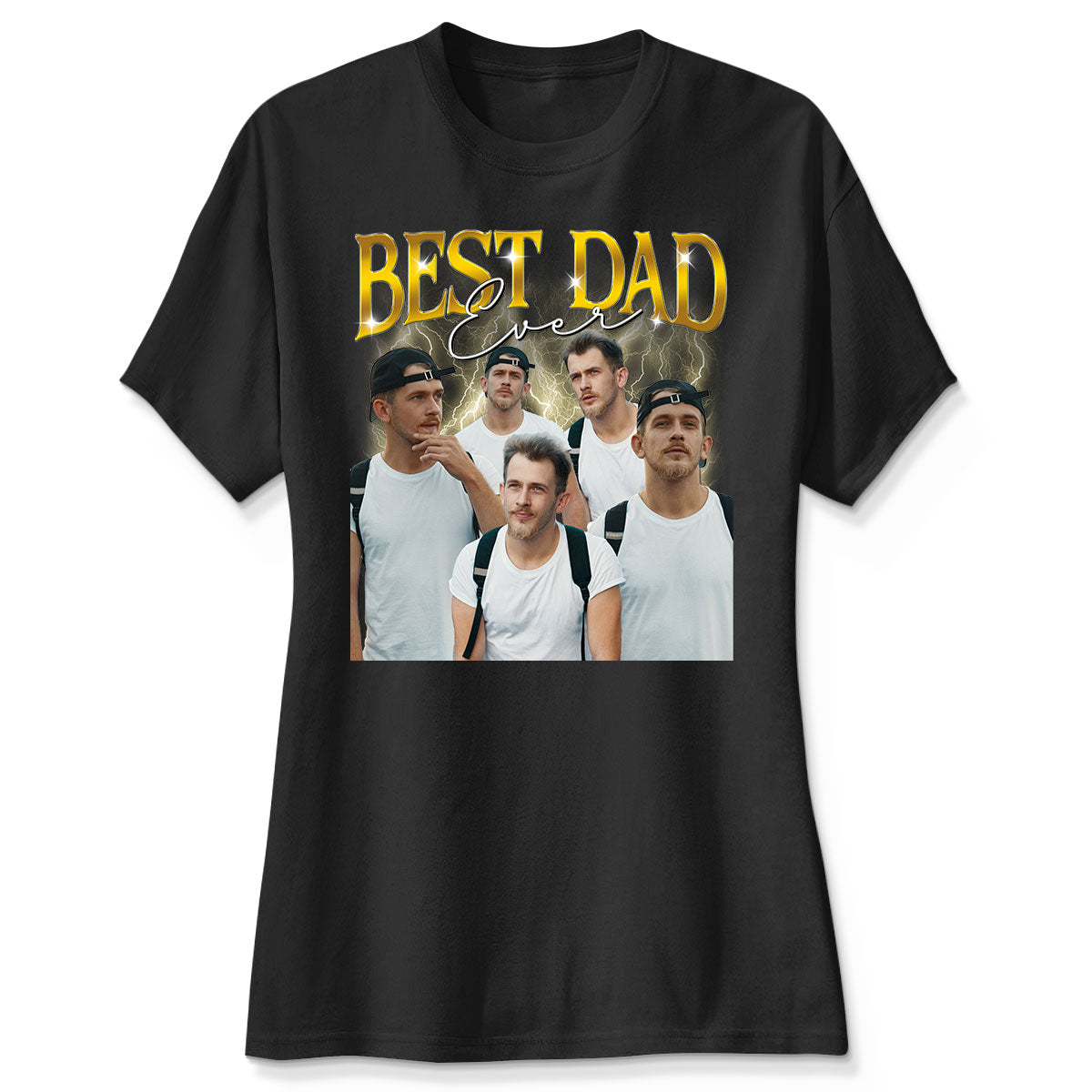 Bootleg Best Dad Ever Photos Insert Personalized Shirt