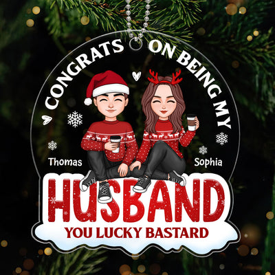 Congrats On Being Husband Boyfriend Personalized Acrylic Ornament