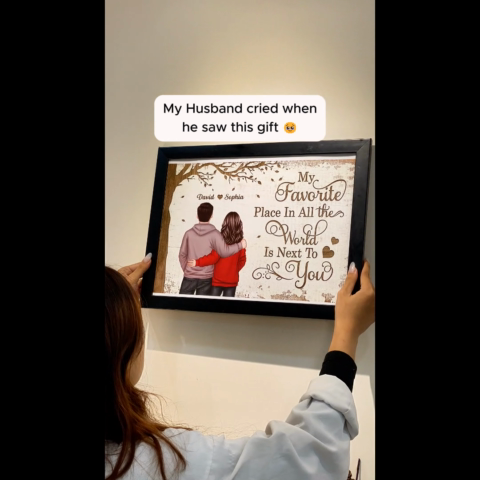 Favorite Place In The World Couple Back View - Personalized Poster - Unique Valentine's Day Gift For Him, Gift For Her