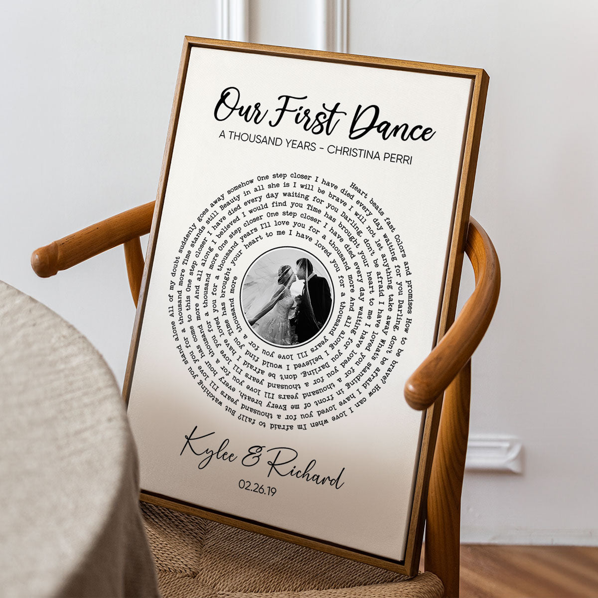 Custom Vinyl Lyrics With Photo, Personalized Music Photo Poster, Customizable Music Photo Gift, Anniversary Gift, Music Gift, Wedding Song Dance