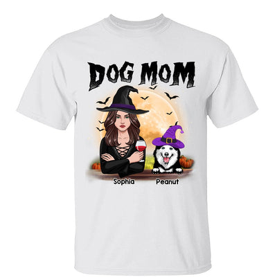 Dog Mom Halloween Girl Vector Personalized Shirt
