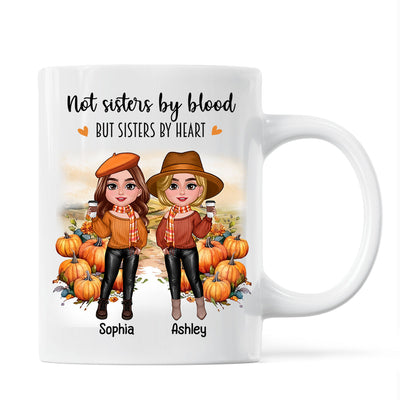 Fall Season Pumpkin Patch Besties Sisters Personalized Mug