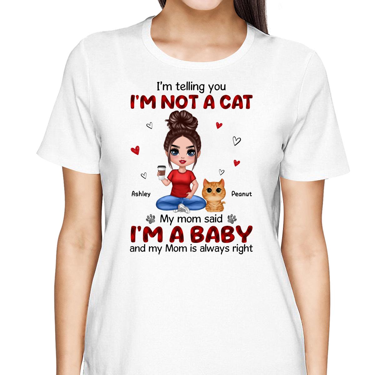 Multiple Patterns I‘m Not A Cats Watercolor Cute Cats Personalized Shirt