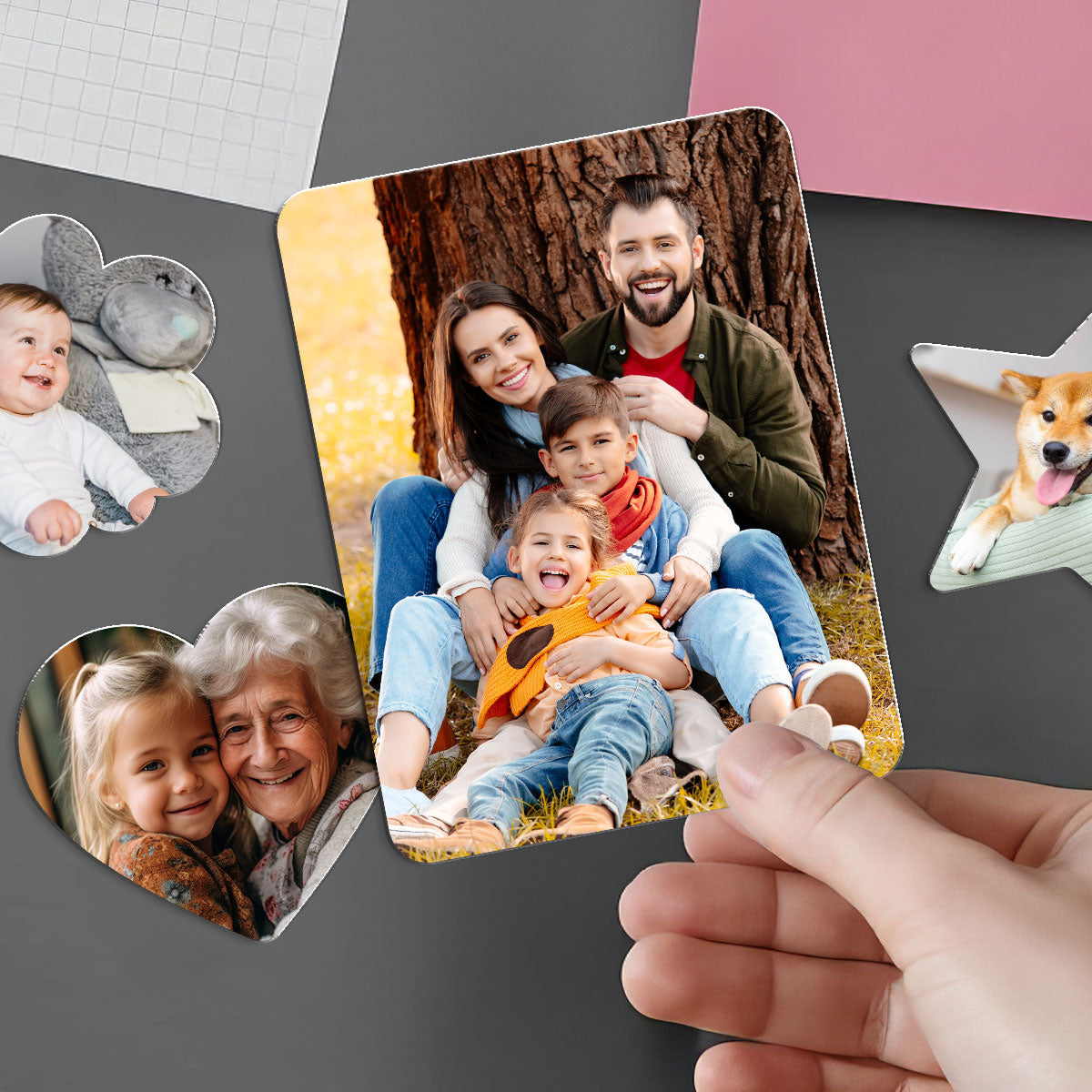 Custom Photo Family Couple Best Friends Gift Personalized Acrylic Fridge Magnet