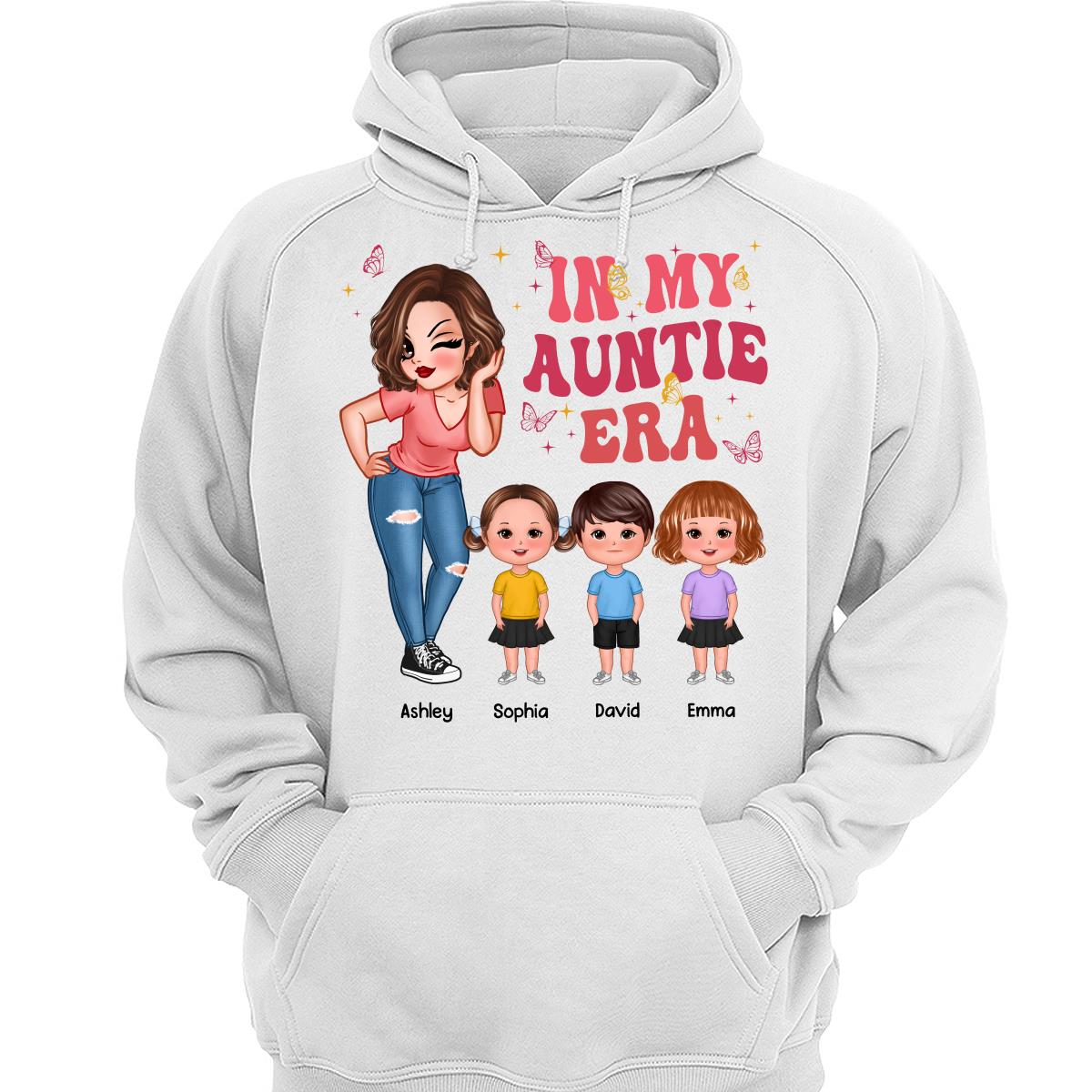 In My Auntie Era Pretty Woman With Cute Kids Personalized Shirt