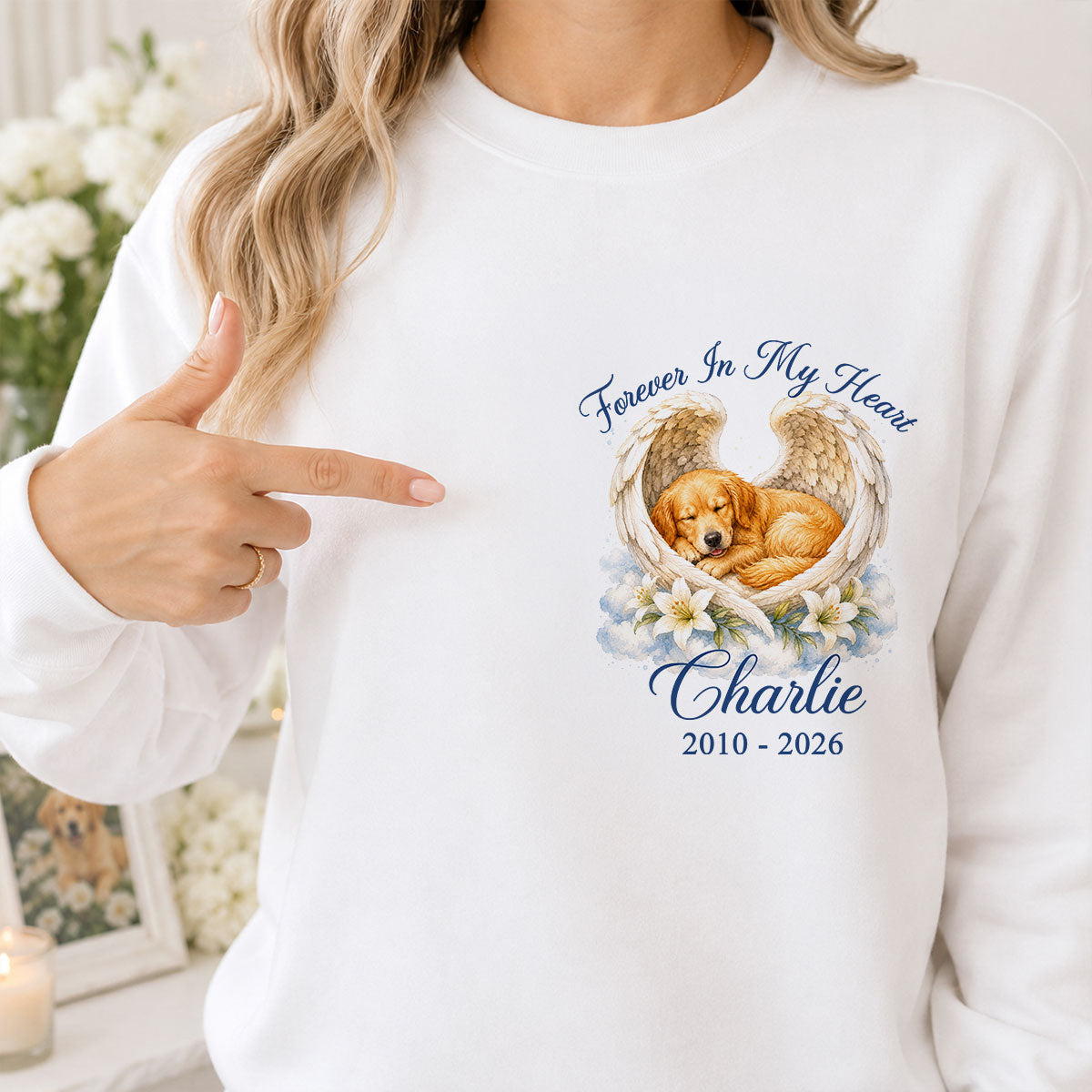 Memorial Upload Dog Cat Custom Photo - Personalized Shirt - Memorial Shirt, Sympathy, Remembrance Gift