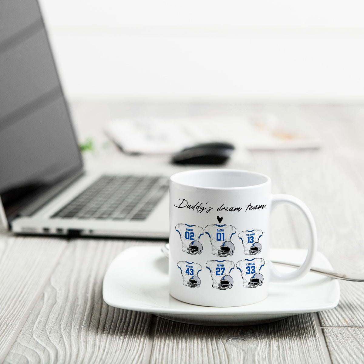 Daddy‘s Dream Team American Football Personalized Mug