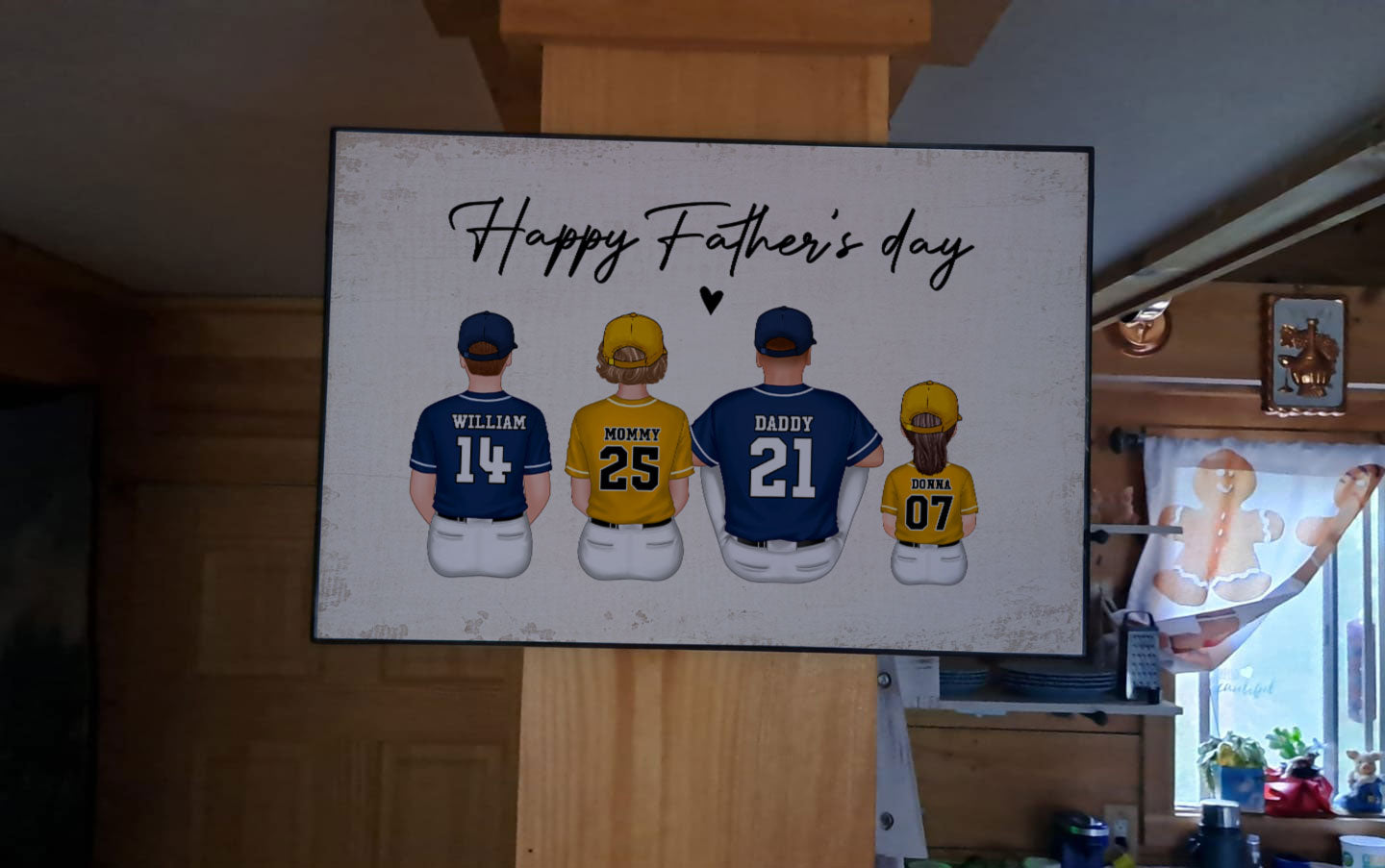 Family Team Baseball Personalized Poster, Canada Day Gift For Him, Gift For Husband, Gift For Family