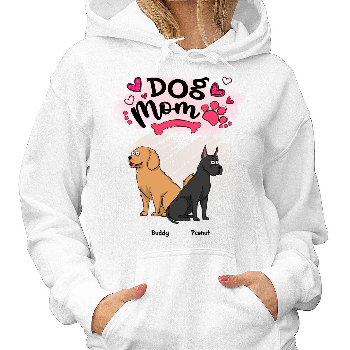 Dog Mom Doodle Funny Cartoon Dogs Personalized Sweatshirt