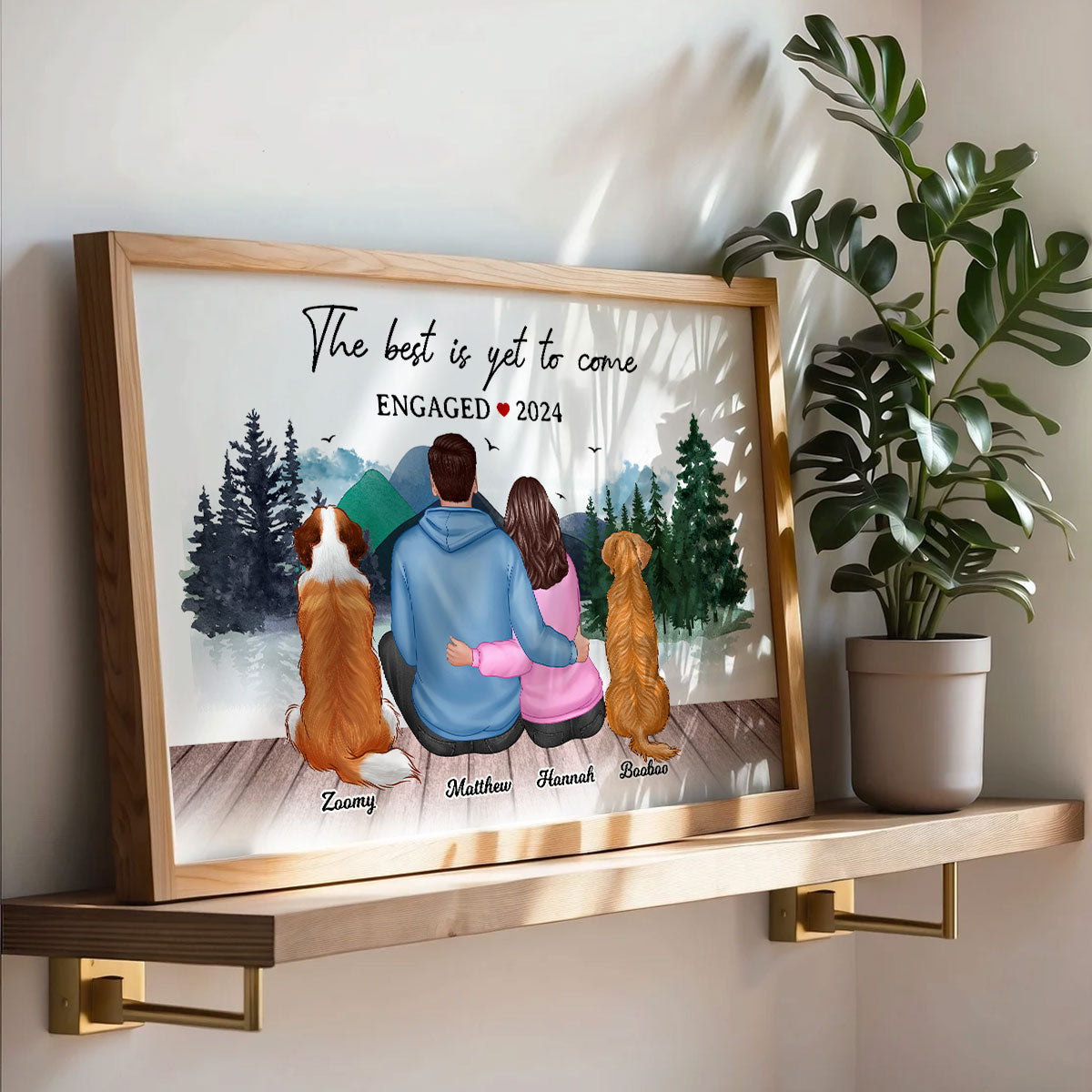 The Best Is Yet To Come Personalized Poster, Engagement Gift, Bridal Shower Gift for Couple, Best Friends, Sisters