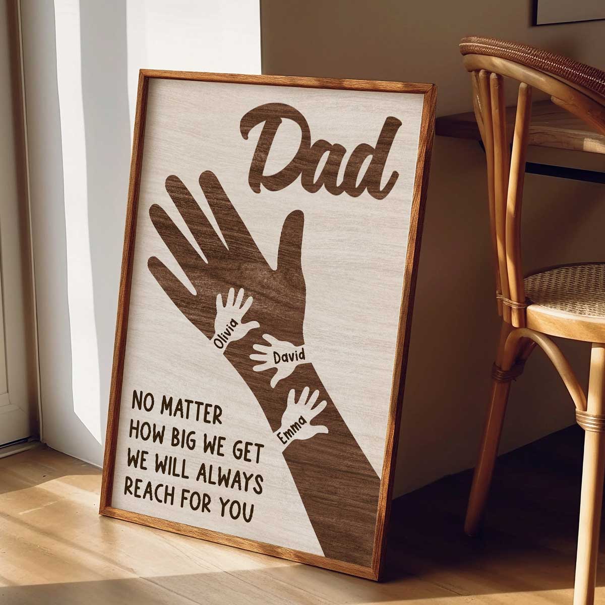 No Matter How Big We Get Personalized Poster, Gift For Dad