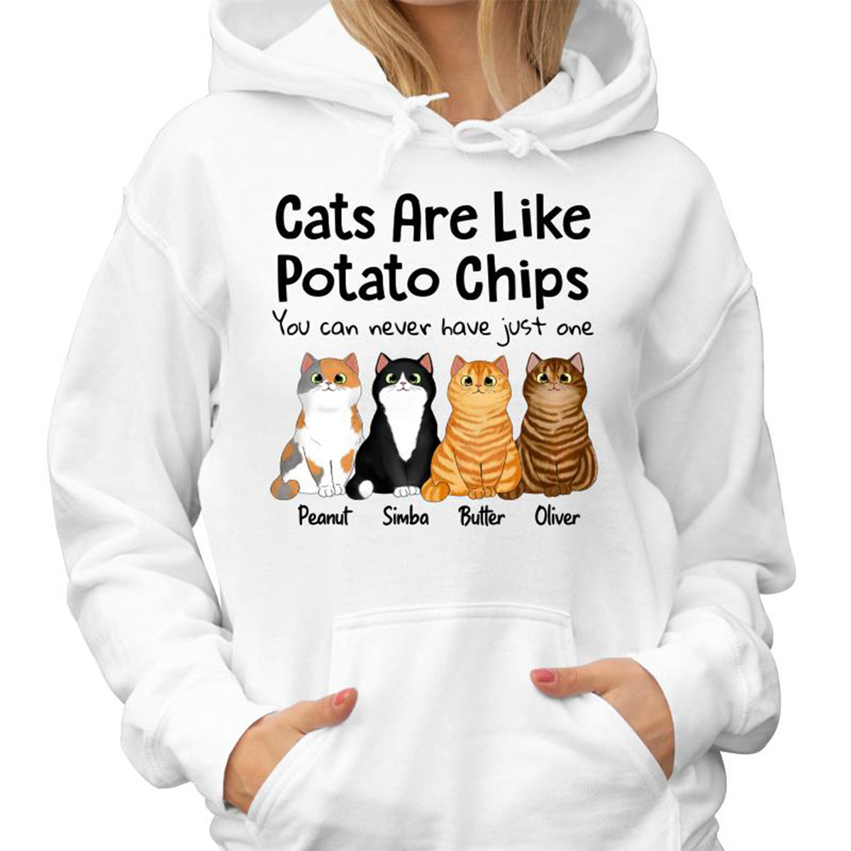 Cats Are Like Potato Chips Fluffy Cat Gift For Cat Lover Personalized Shirt