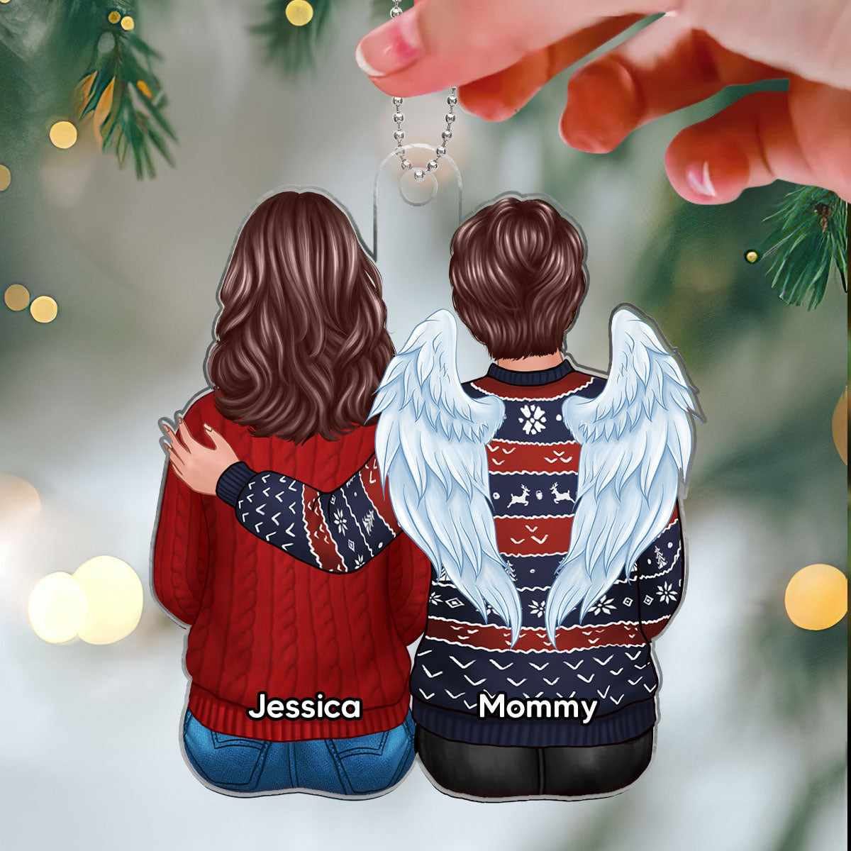 Christmas Family Memorial Remembrance Gift Personalized Acrylic Ornament