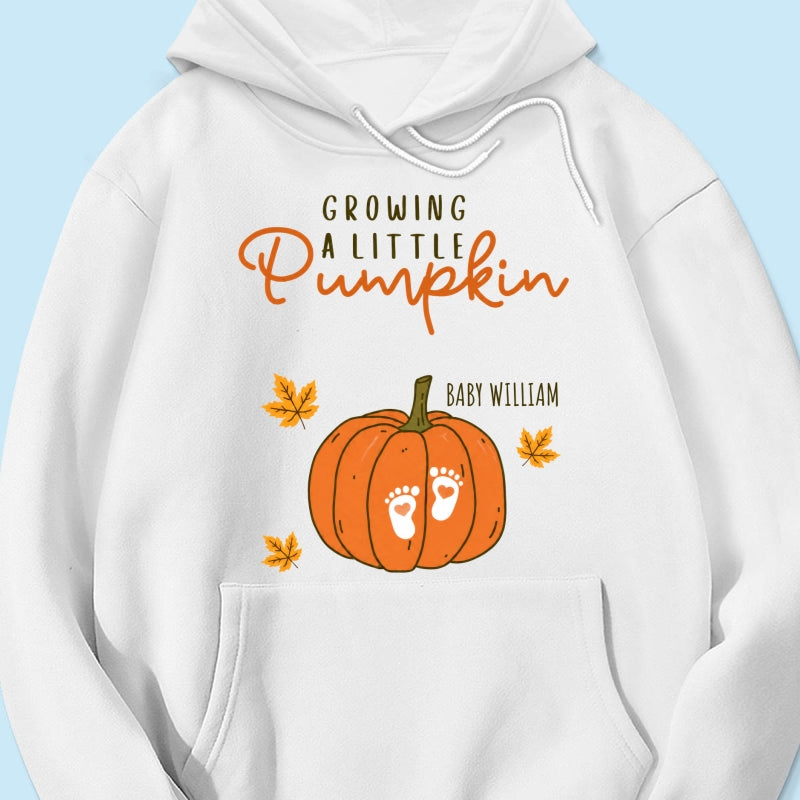 Trending Growing A Little Pumpkin - Personalized Shirt - Fall Season Gift For Wife, Daughter