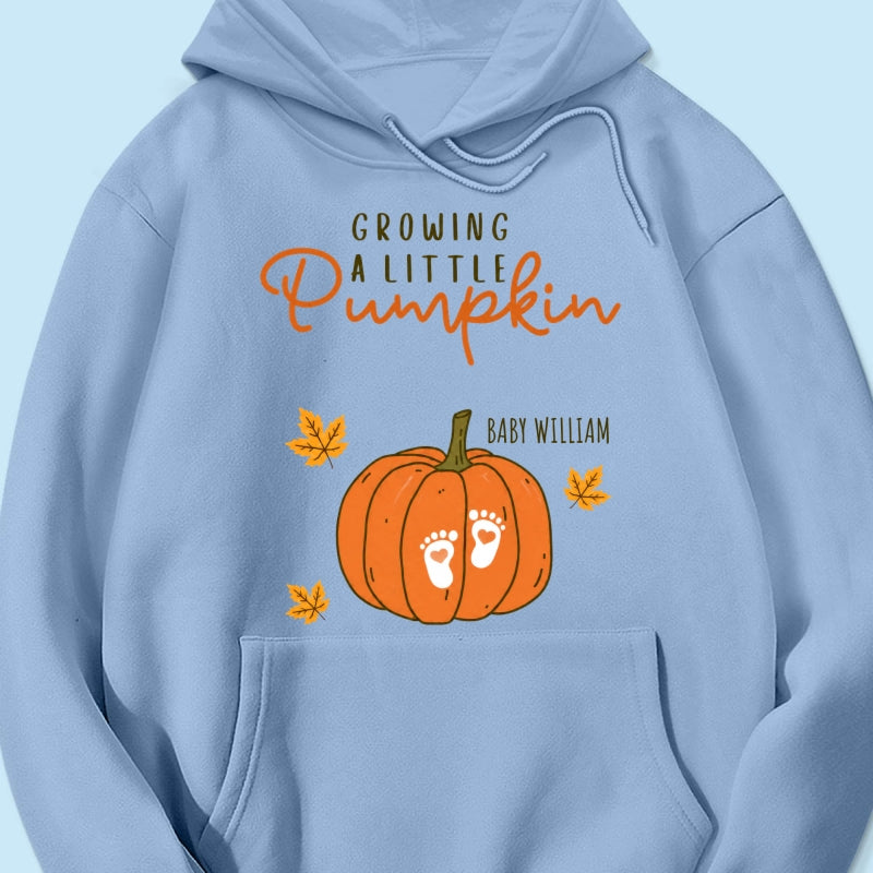 Trending Growing A Little Pumpkin - Personalized Shirt - Fall Season Gift For Wife, Daughter