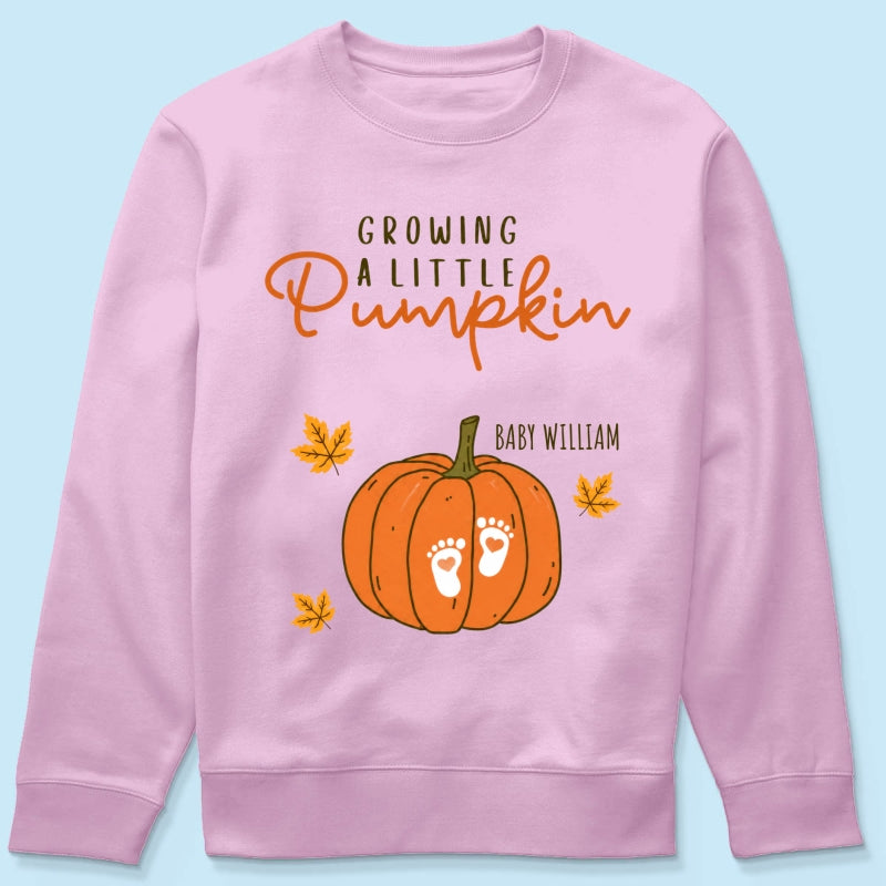Trending Growing A Little Pumpkin - Personalized Shirt - Fall Season Gift For Wife, Daughter