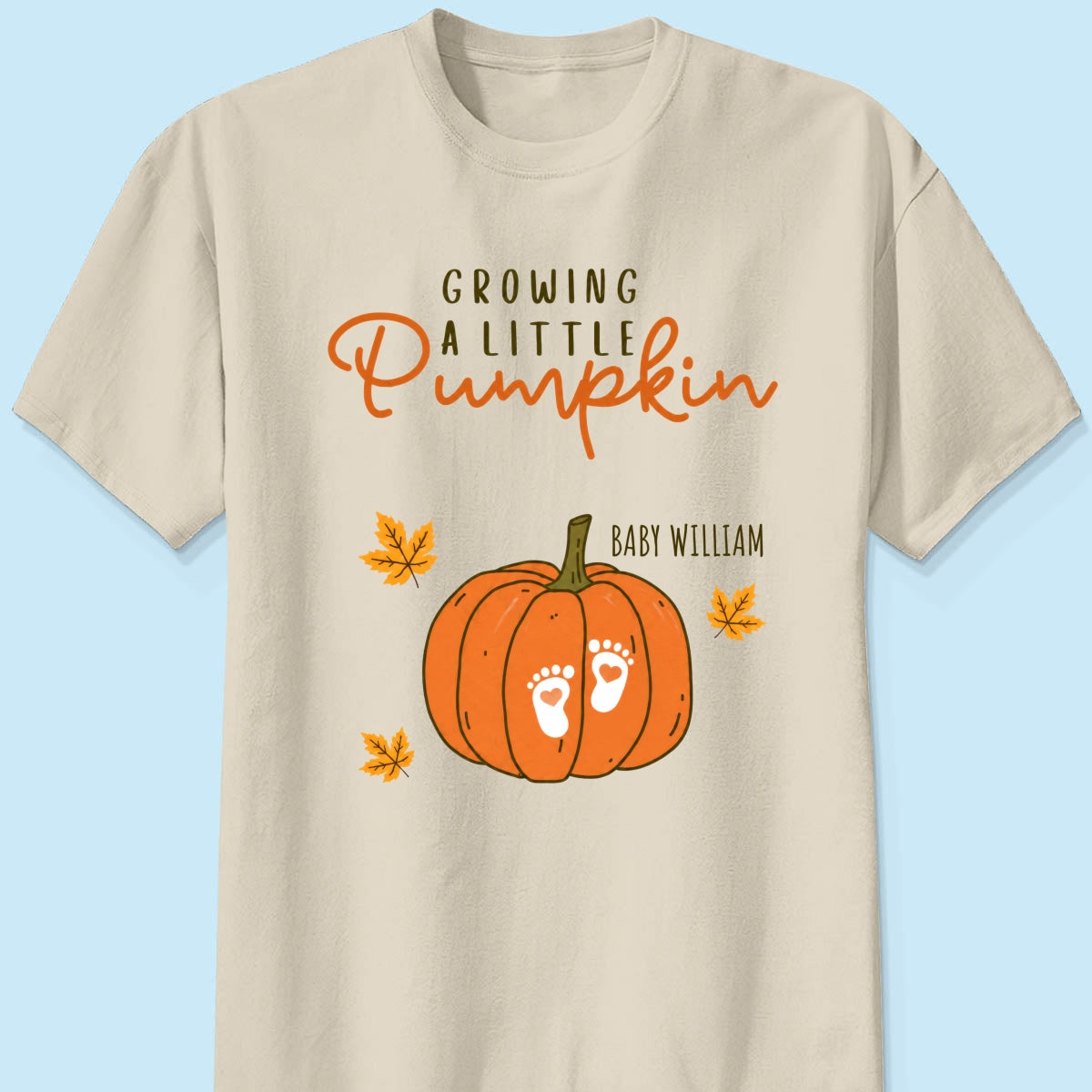 Trending Growing A Little Pumpkin - Personalized Shirt - Fall Season Gift For Wife, Daughter