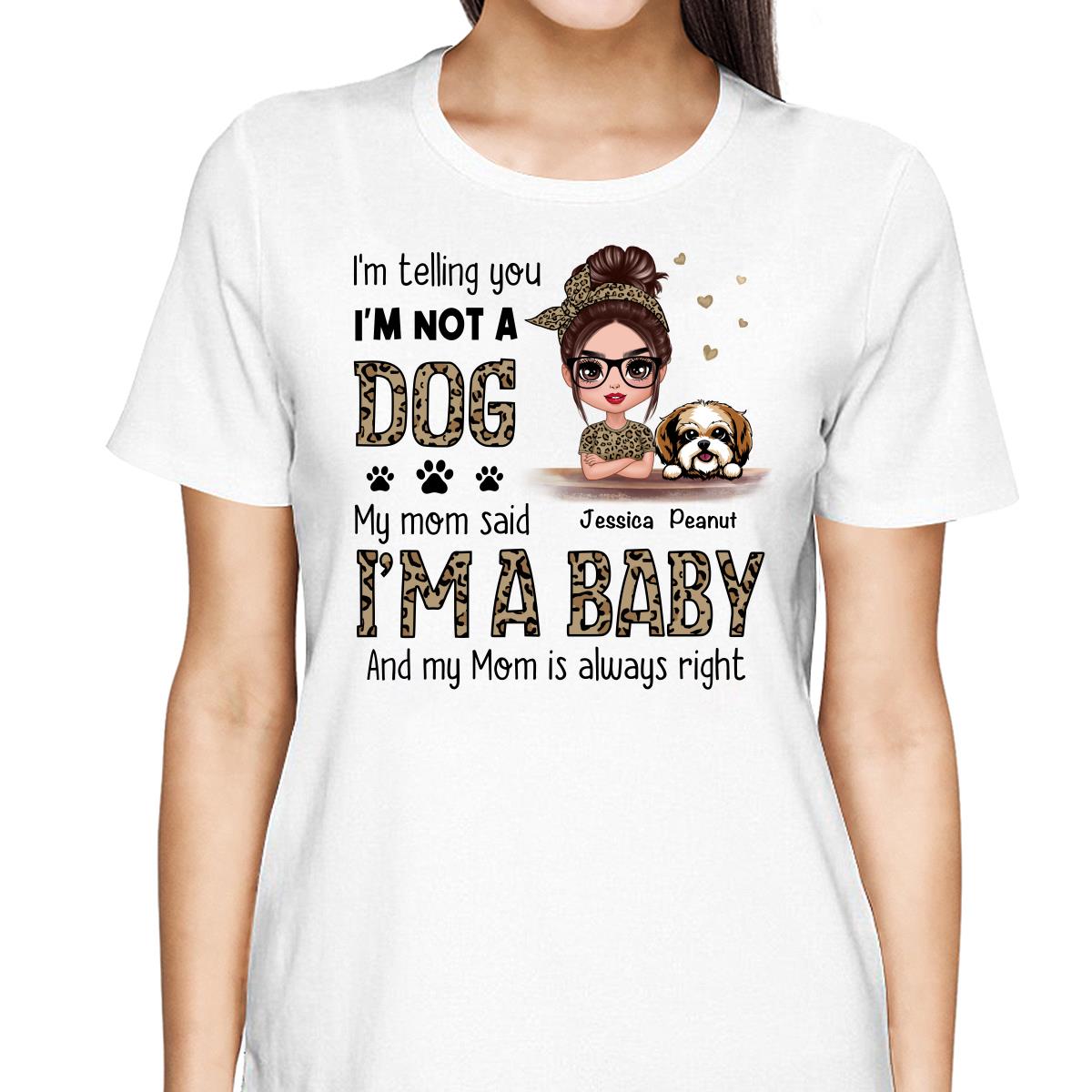 Leopard Shirt Dog Babies Dog Mom Personalized Shirt