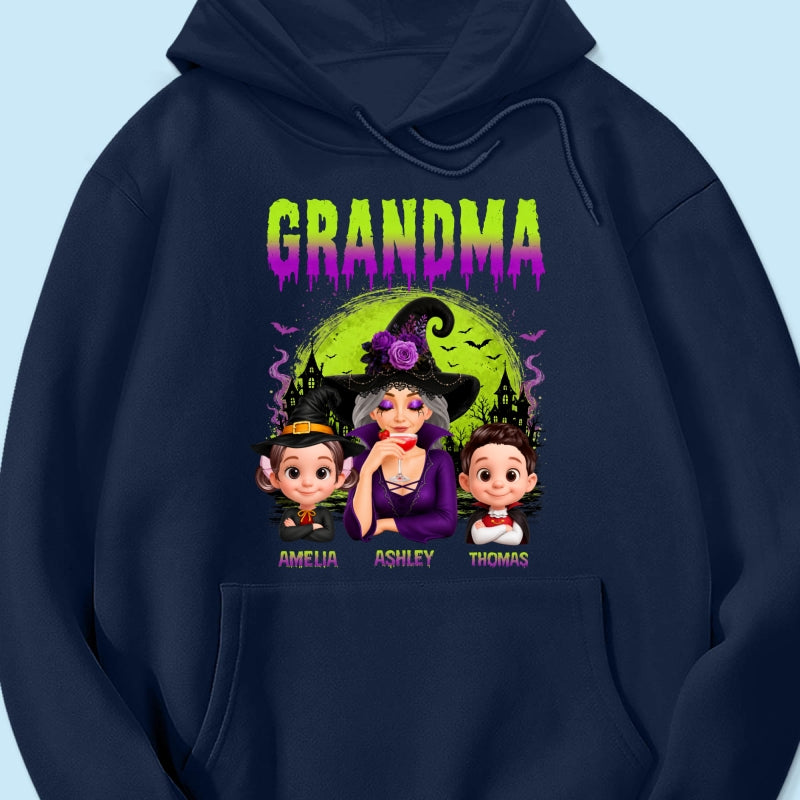 Grandma Mom Witch Halloween - Personalized Shirt - Trendy Halloween Gift for Her